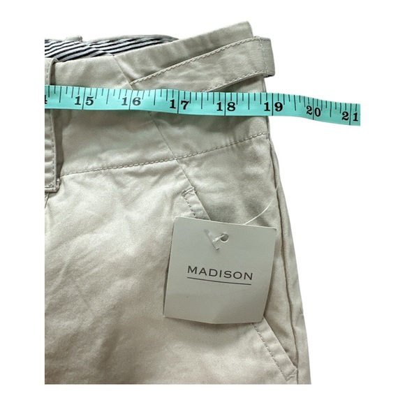 Madison High Waist Tan Tailored Shorts - Picture 4 of 6